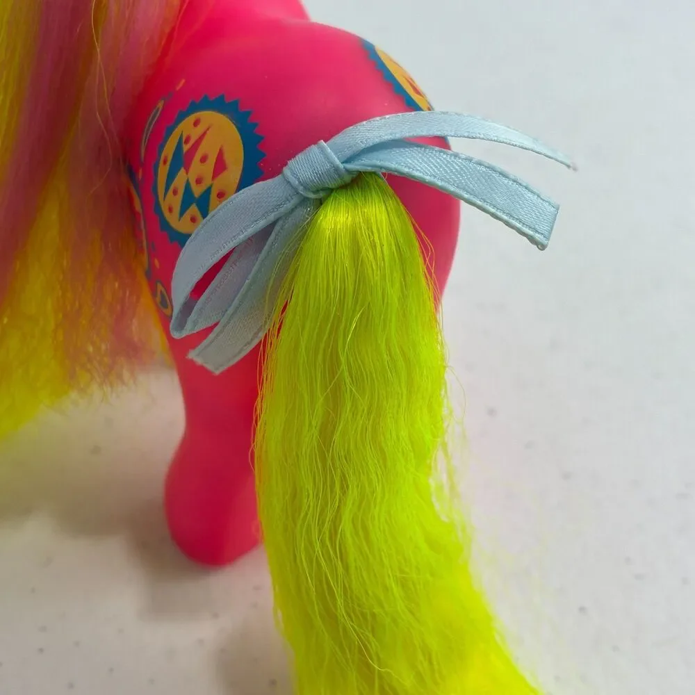 VTG G1 My Little Pony Rockin Beat Sweet Notes Pink Yellow Crimped Hasbro 1990